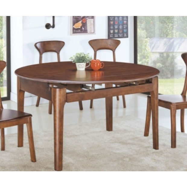 胡桃色實木圓折桌.jpg